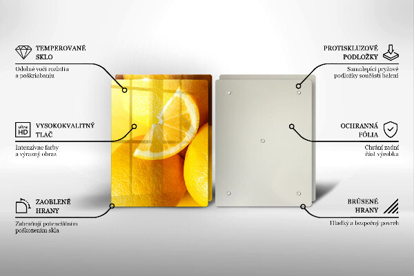 Főzőlap védő üveglap Lédús citromok