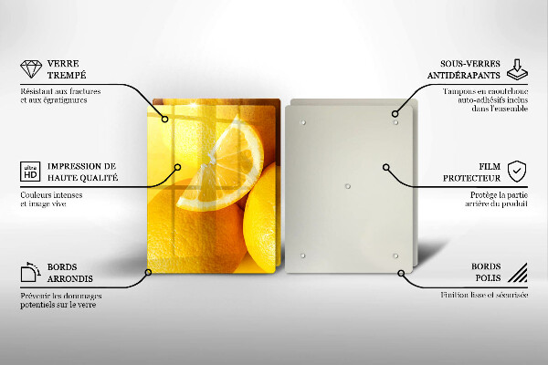 Főzőlap védő üveglap Lédús citromok