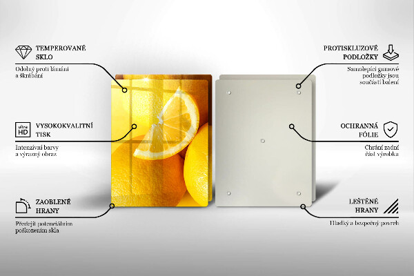 Főzőlap védő üveglap Lédús citromok