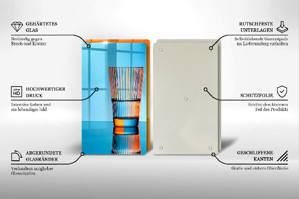 Főzőlap védő üveglap Két pohár vizet