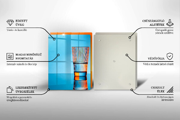 Főzőlap védő üveglap Két pohár vizet