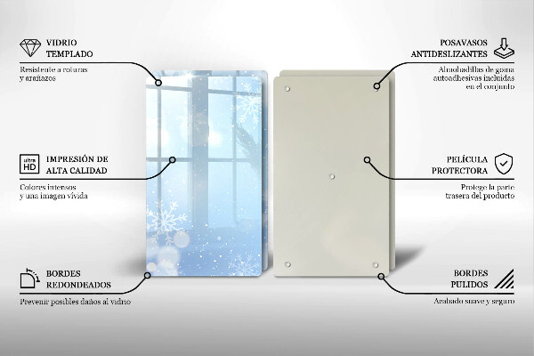 Főzőlap védő üveglap Téli textúra