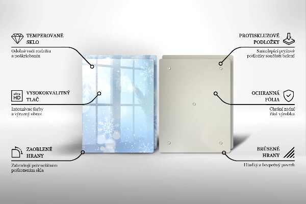 Főzőlap védő üveglap Téli textúra