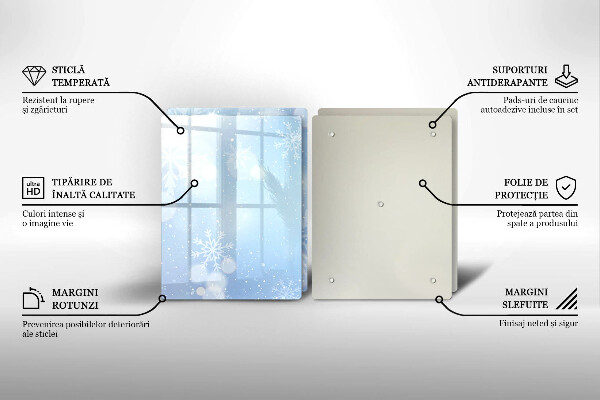 Főzőlap védő üveglap Téli textúra