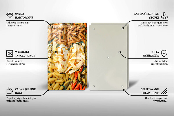Főzőlap védő üveglap Különböző típusú tészták