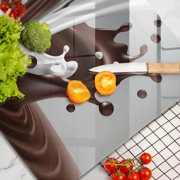 Főzőlap védő üveglap Tej és csokoládé