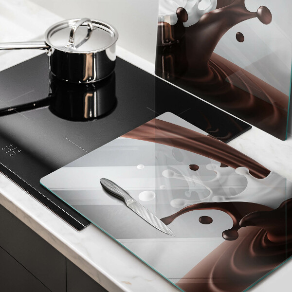 Főzőlap védő üveglap Tej és csokoládé