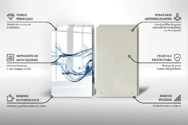 Főzőlap védő üveglap Kristályvíz