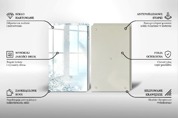 Főzőlap védő üveglap Hópehely