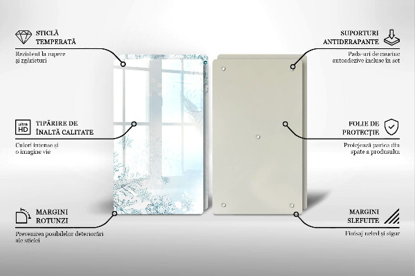 Főzőlap védő üveglap Hópehely