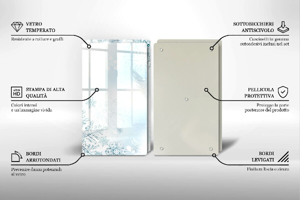 Főzőlap védő üveglap Hópehely