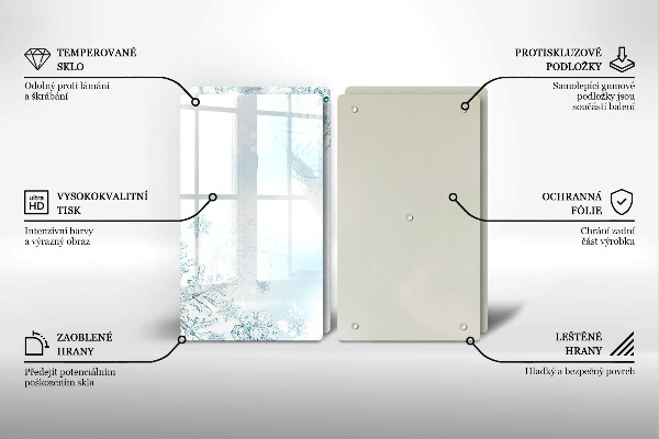 Főzőlap védő üveglap Hópehely