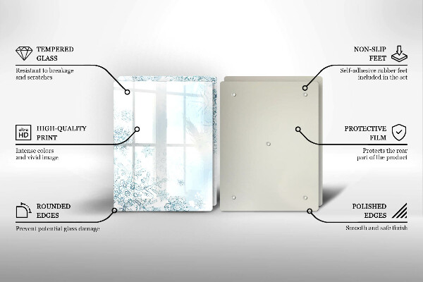 Főzőlap védő üveglap Hópehely