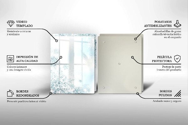 Főzőlap védő üveglap Hópehely