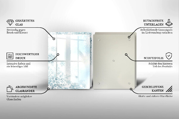 Főzőlap védő üveglap Hópehely