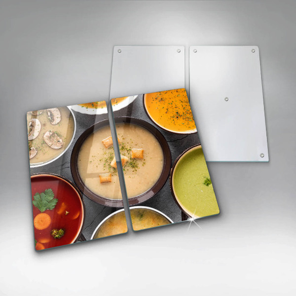 Főzőlap védő üveglap Színes levesek