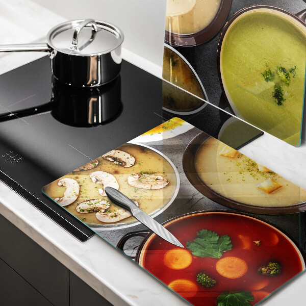 Főzőlap védő üveglap Színes levesek
