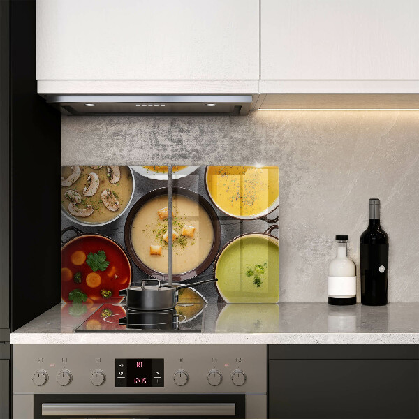 Főzőlap védő üveglap Színes levesek