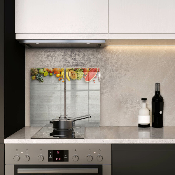 Főzőlap védő üveglap Gyümölcsök a deszkán