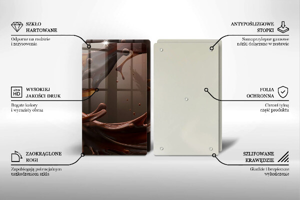 Főzőlap védő üveglap Folyékony csokoládé