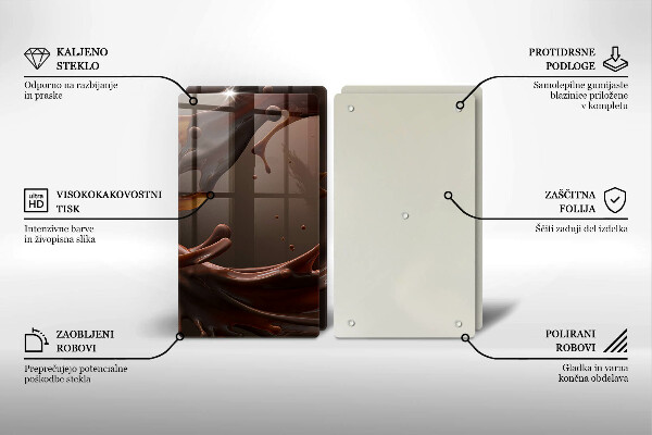 Főzőlap védő üveglap Folyékony csokoládé