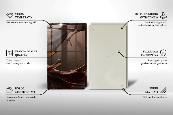 Főzőlap védő üveglap Folyékony csokoládé