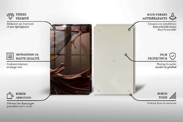 Főzőlap védő üveglap Folyékony csokoládé