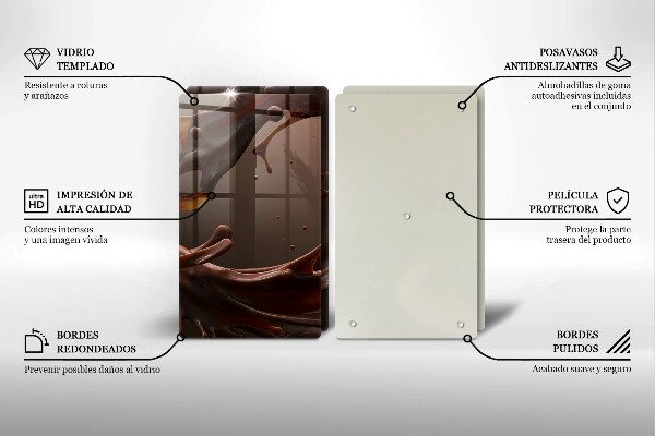 Főzőlap védő üveglap Folyékony csokoládé