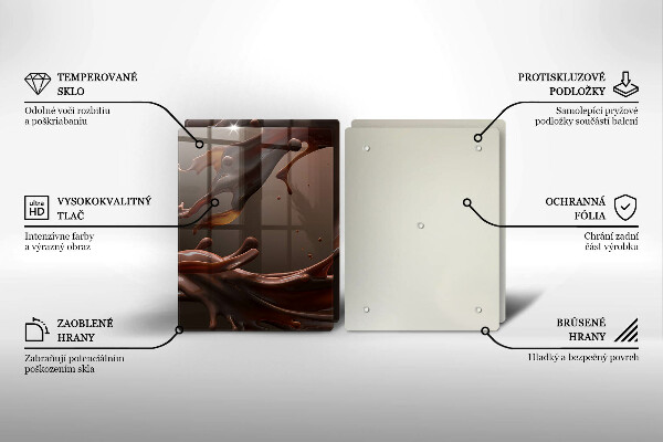 Főzőlap védő üveglap Folyékony csokoládé