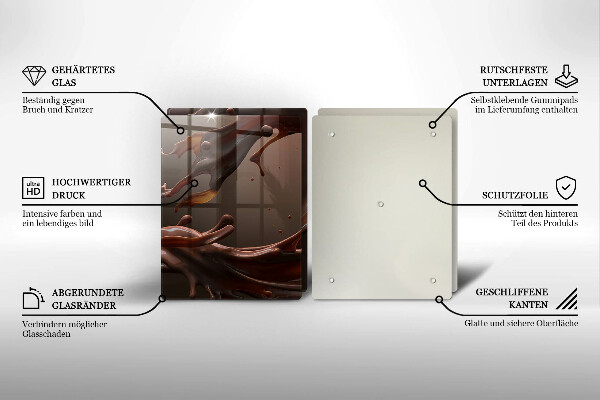 Főzőlap védő üveglap Folyékony csokoládé