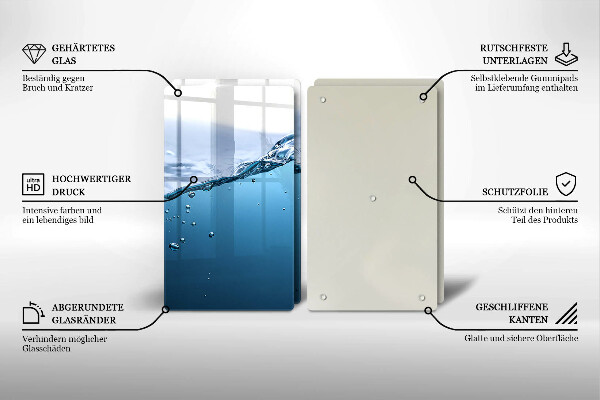 Főzőlap védő üveglap Nyílt víz