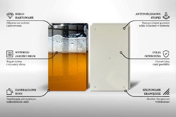 Főzőlap védő üveglap Igyál sörhabot