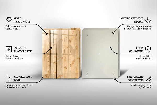 Főzőlap védő üveglap Finom fa táblák