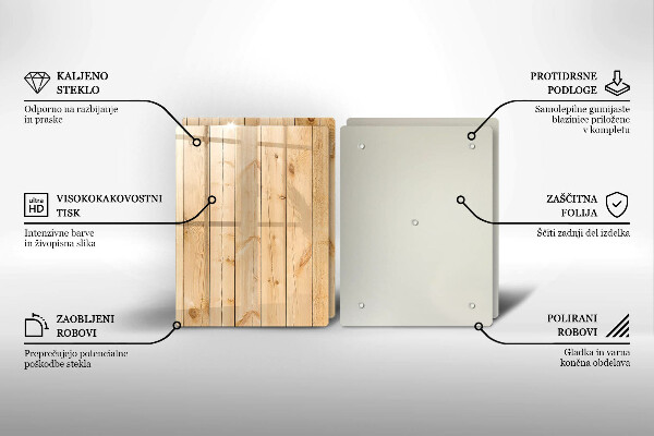 Főzőlap védő üveglap Finom fa táblák