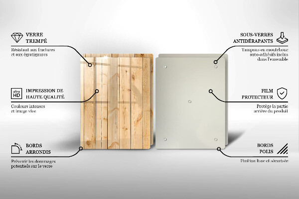 Főzőlap védő üveglap Finom fa táblák