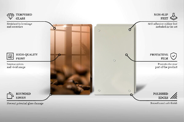 Főzőlap védő üveglap Kávébab