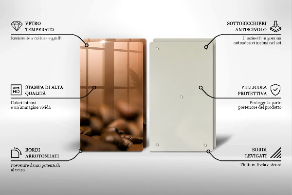 Főzőlap védő üveglap Kávébab