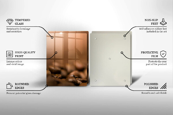 Főzőlap védő üveglap Kávébab