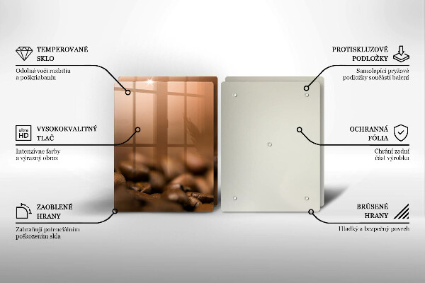 Főzőlap védő üveglap Kávébab