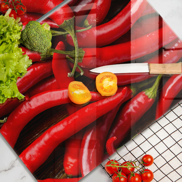 Főzőlap védő üveglap Csípős chili paprika