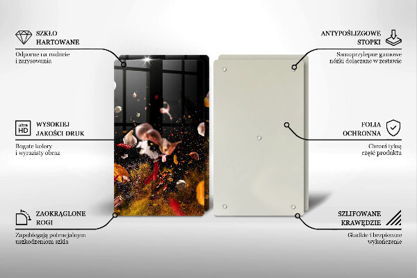 Főzőlap védő üveglap Forró fűszerek