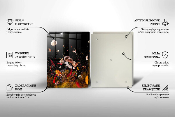 Főzőlap védő üveglap Forró fűszerek