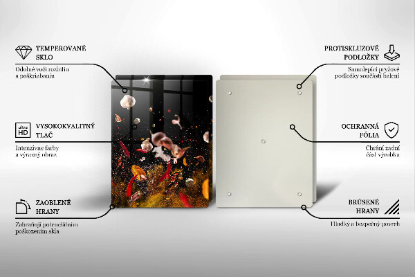 Főzőlap védő üveglap Forró fűszerek