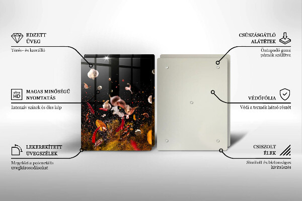 Főzőlap védő üveglap Forró fűszerek