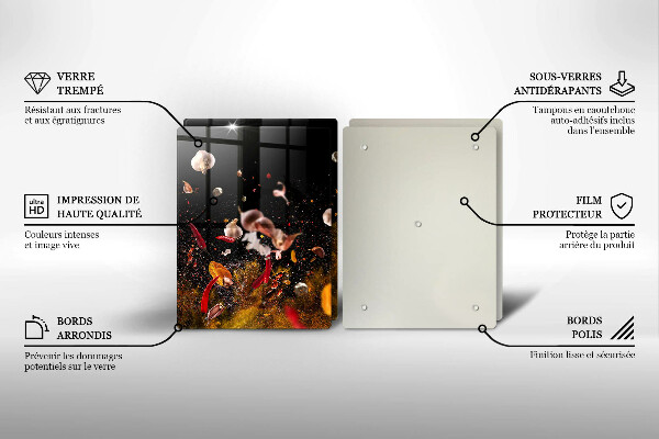 Főzőlap védő üveglap Forró fűszerek