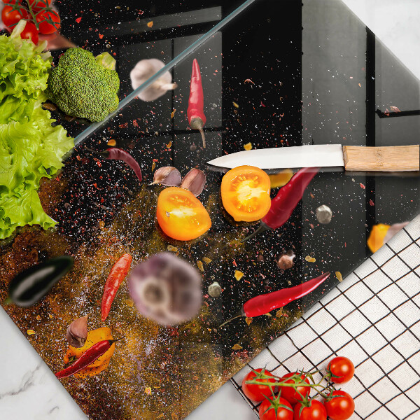 Főzőlap védő üveglap Forró fűszerek