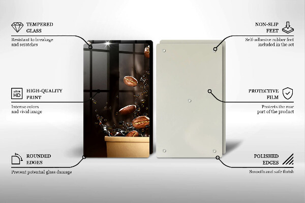 Főzőlap védő üveglap Forró kávébab