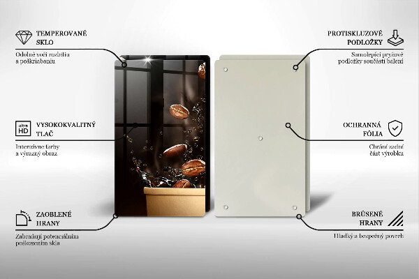 Főzőlap védő üveglap Forró kávébab