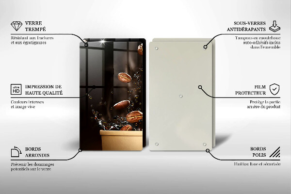 Főzőlap védő üveglap Forró kávébab