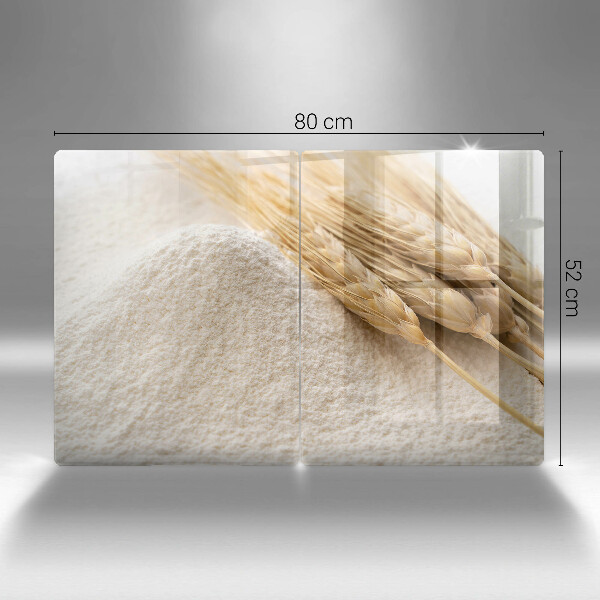 Főzőlap védő üveglap Liszt és kalászok